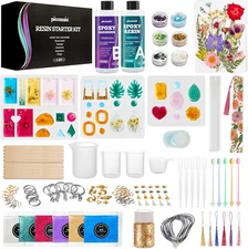 Epoxy Resin Kit for Beginners – 208-Piece Jewelry Making & Craft Kit with Molds,