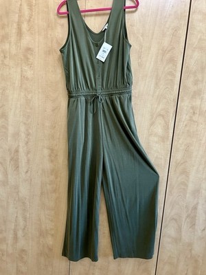 New Splendid Collection Jumpsuit.  Comfy, Soft and Stretchy! Size XL Olive Green