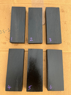 BOG OAK Messerwaage / Griffblock 132 x 50 x 22 mm STABILISIERT - KLARES HARZ