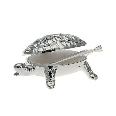 BAUER Lata de edulcorante tortuga plateada plata tapa a prueba de golpes incl. alicates