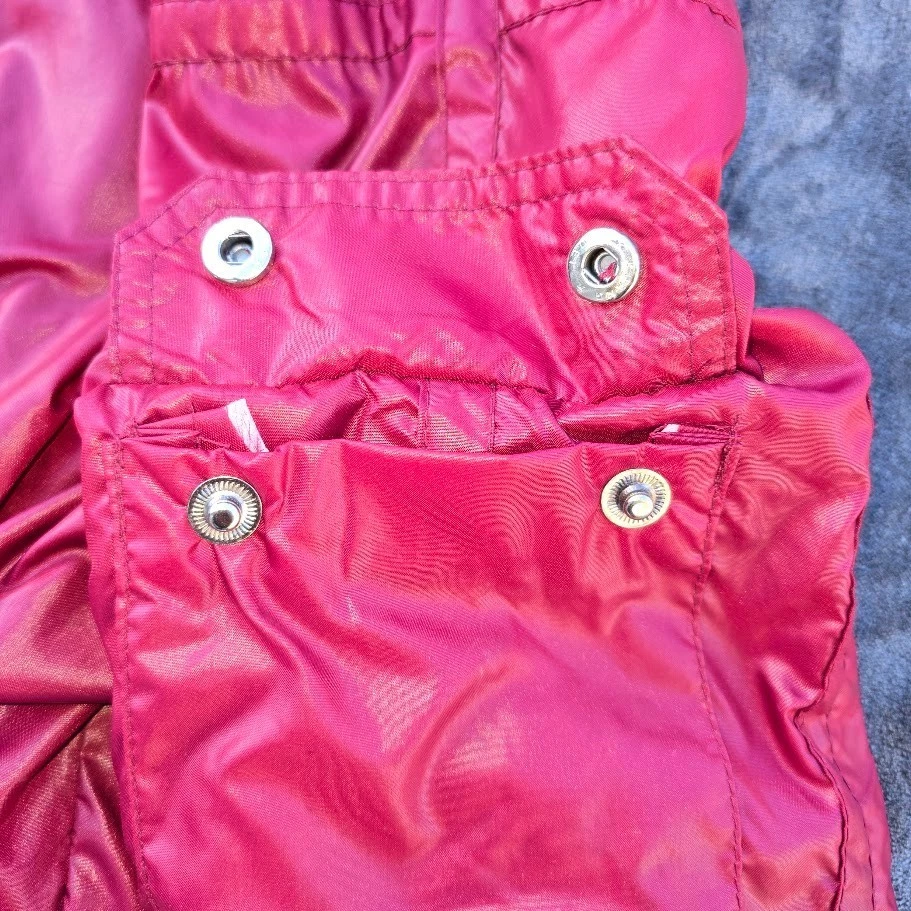Vintage 80s Nissan Racing Jacket Mens Large Maroon Nylon Windbreaker Pit Coat - product detail image 9