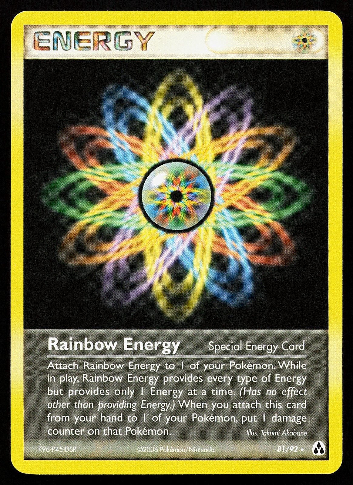 Rainbow Energy 81/92 Rare Legend Maker Pokémon Card
