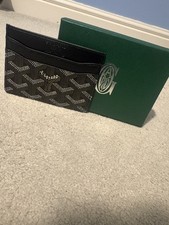 Portafoglio Goyard nero Saint Sulpice tela porta carte in nero immacolato con scatola