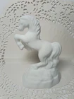 Custom OOAK Mosser White Milk Satin Glass Fenton Unicorn Mould Horse By  JS 2026