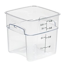 Cambro 4SFSPROCW135 CamSquare Fresh Pro 4 Qt Polycarbonate Food Container
