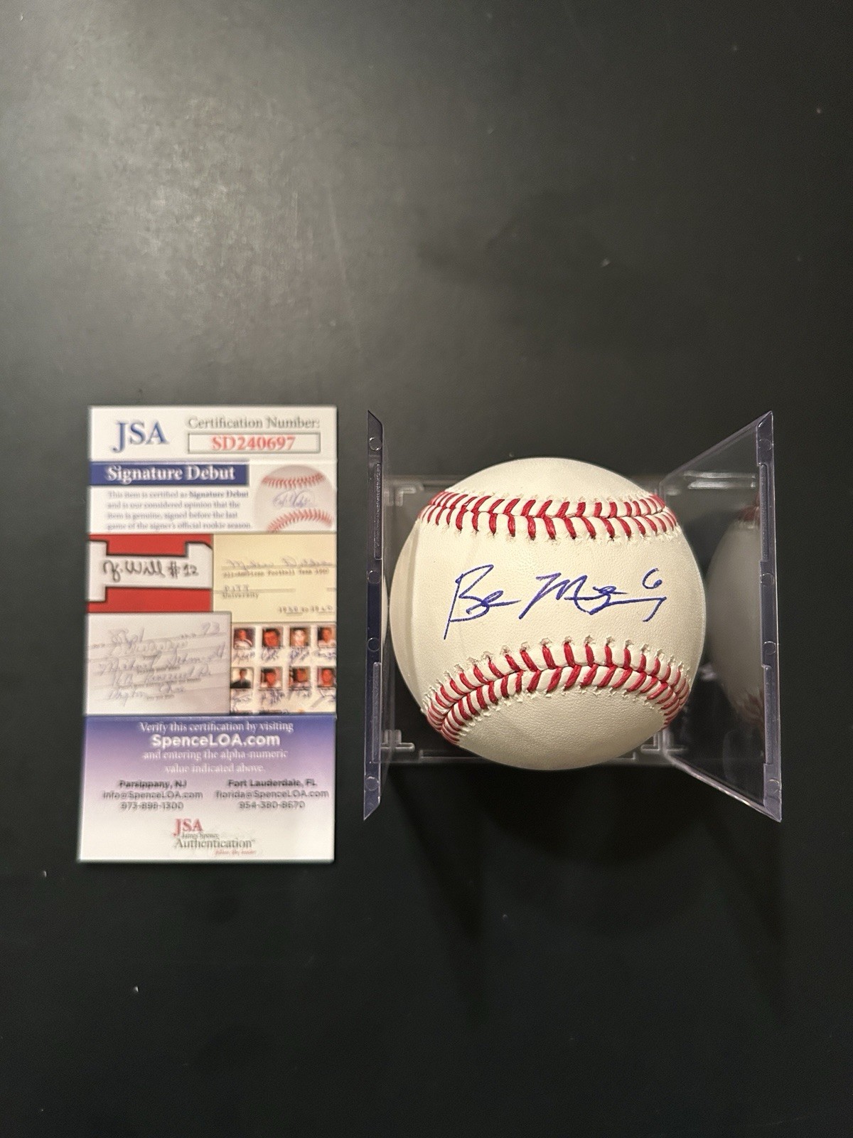 Braden Montgomery Autographed Signed Baseball ROMLB Chicago White Sox JSA Cert