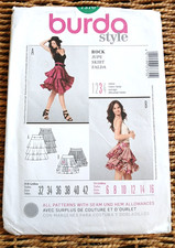 Vintage Burda Sewing Pattern 7370 Mid Short Cha Cha Ruffled Ra Ra Skirt 6 - 16