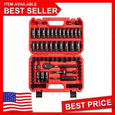 96Pc 3/8" Drive Impact Socket Set Cr-V Sockets Bits
