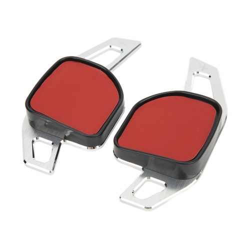 Steering Wheel Shift Paddles 1 Pair Black Silver Aluminium Alloy - Picture 6 of 23