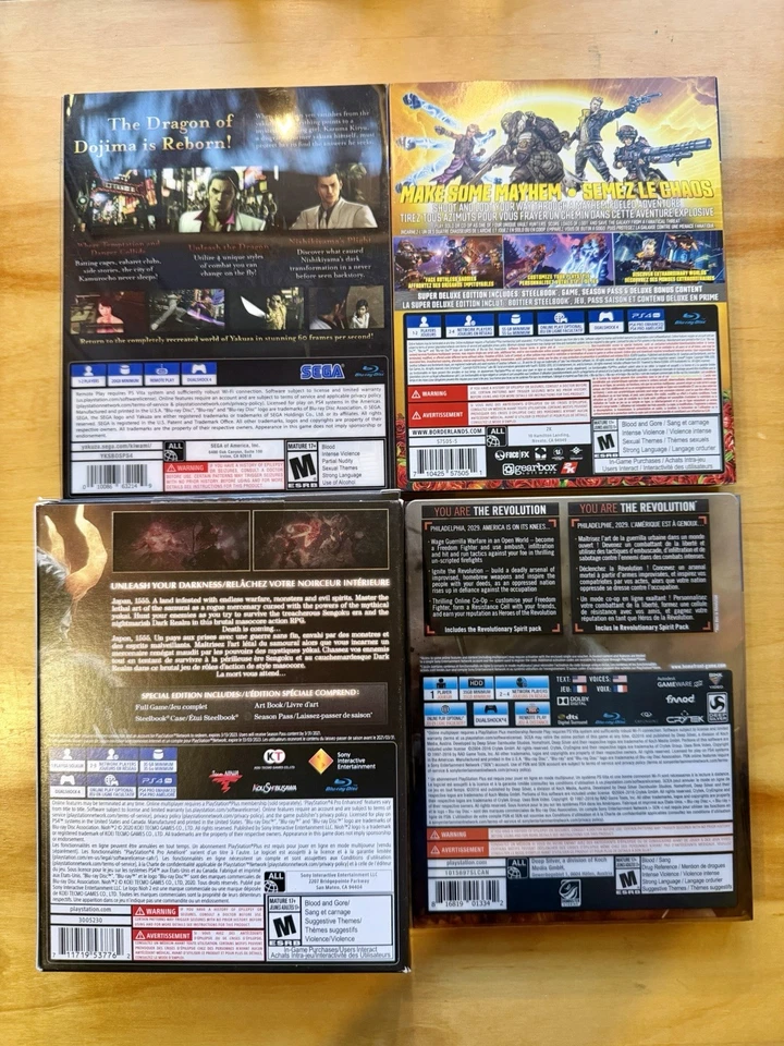 Yakuza Kiwami, Nioh 2, Borderlands 3, Homefront Steelbooks Sony PS4 PlayStation - Image 2 of 4