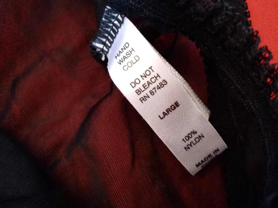 Bragas Vintage Bambú Marie Helene Miller Negro Malla Transparente Volantes Bikini Grande Foto 2 de 4