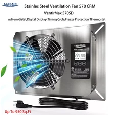 ALORAIR 570 CFM Crawl Space Ventilator Fan IP55 Rated Basement Exhaust Fan