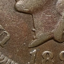 1897 Indian Head Cent Penny Misplaced "1" In Neck receive coin pictured #4473