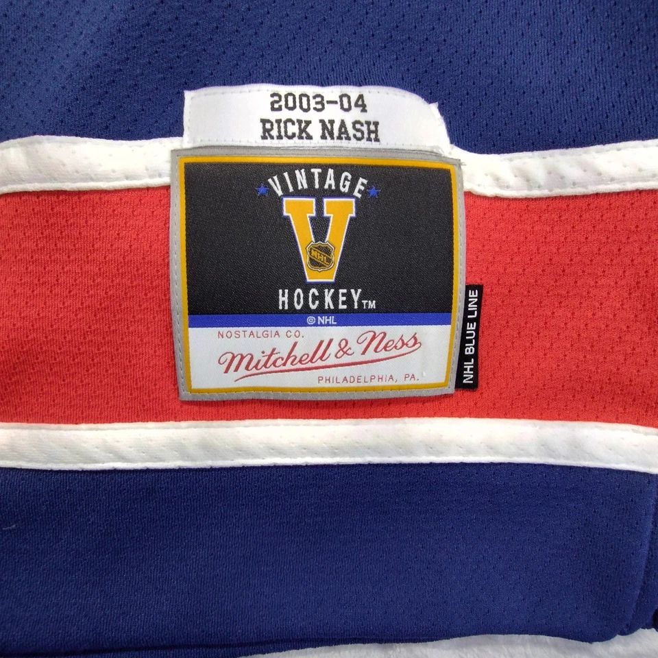 Camiseta deportiva Mitchell & Ness Rick Nash Columbus azul para hombre M NHL línea azul rara Foto 3 de 4