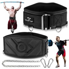 3-in-1 Weighted Pull Up Belt, Weight Lifting Dip Belt with 40.6 IN Chain  Se...