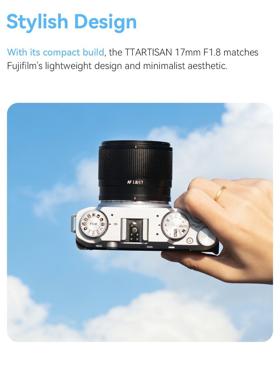 TTArtisan AF 17mm F1.8 Air XF autofocus lens for Fujifilm X mount