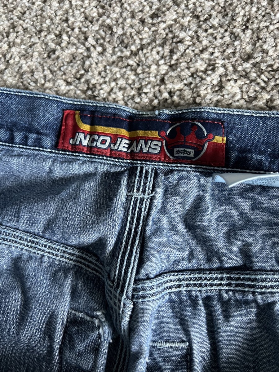 Vintage JNCO Jeans 34x32 Blue Orb Embroidered 90s Skater Y2K