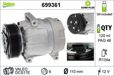 Kompressor Klimaanlage VALEO CORE-FLEX 699361 für OPEL BA0 SCÉNIC X70 NISSAN 12V
