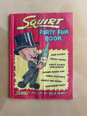 SQUIRT 1953 PARTY BOOK SODA POP GREAT GRAPHICS ADVERTISING