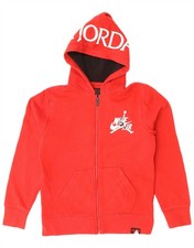 Jordan Jungen Grafik Reißverschluss Hoodie Pullover 10-11 Jahre Medium rot Baumwolle AV20