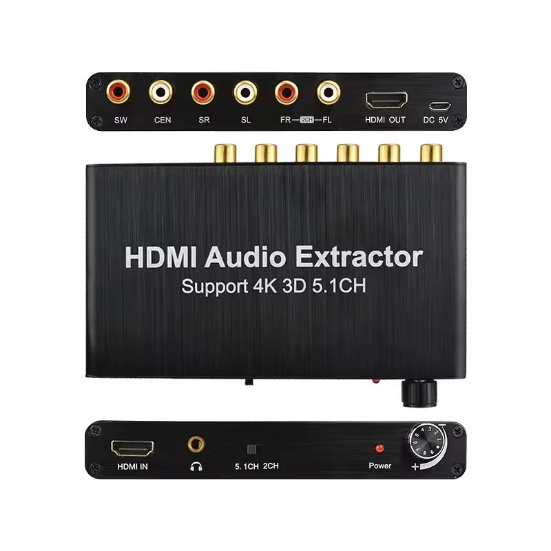 4K 3D 5.1CH Audio Extractor Decoder AC3 DTS Sound RCA PC TV 