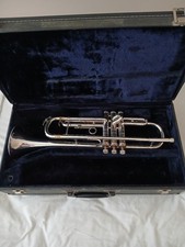 C G Conn 77B Connquest Silver-Plated Trumpet with Conn Case