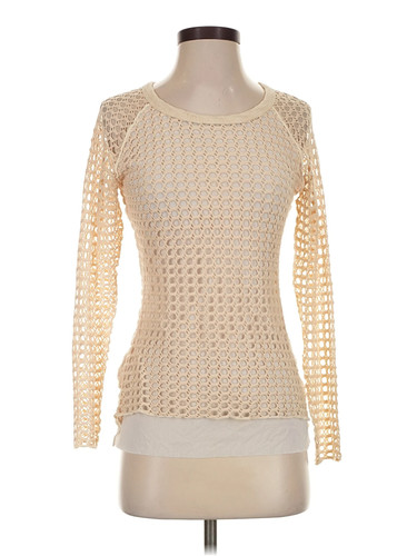Pete Women Ivory Long Sleeve Top S