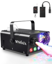 MOSFiATA Fog Machine with Disco Light 600W Smoke RGB LED Medium,