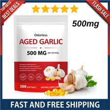 Odorless Aged Garlic Extract 7500mg 300 Softgels   Heart Immune Support