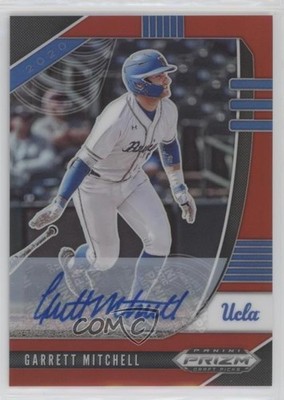 2020 Panini Prizm Draft Picks Red 20/50 Garrett Mitchell #PDP20 Auto ra5