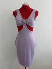 Sleeveless Purple Cutout Mini Dress Bodycon Medium