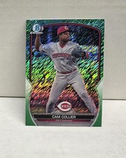 CAM COLLIER 2023 Bowman Chrome Prospects GREEN SHIMMER REFRACTOR ~ Reds #'d /99