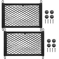 2PACK Small Cargo Nets Elastic Stretchable Pocket Mesh 21.6x9.8 Inch