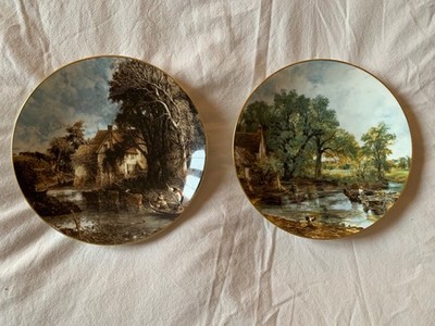 2 x Crown Staffordshire John Constable Teller - The ''Hay Wain'' & ''Valley Farm''