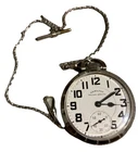 Antique Hamilton Stainless Steel 992B Railroad Watch Good Condition