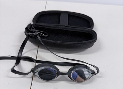 Arena Cobra Ultra Swipe Mirror Swim Goggles Black with Hard Zipper Case