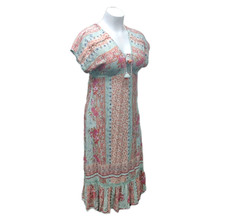 Celina Long Babydoll Boho Dress Womens M / L Colorful Flower Cottage