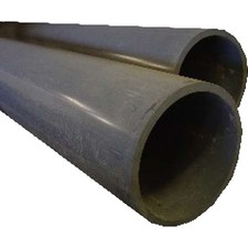 8 Inch Schedule 80 PVC Pipe, 5 Foot Length - Grey