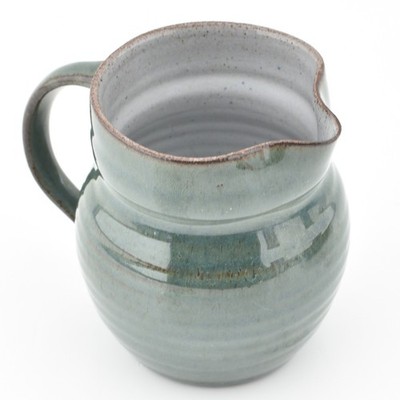 Vintage Marc Goldberger Prima Studio Keramik Folkestone grün Milchkännchen Milchkännchen Etikett