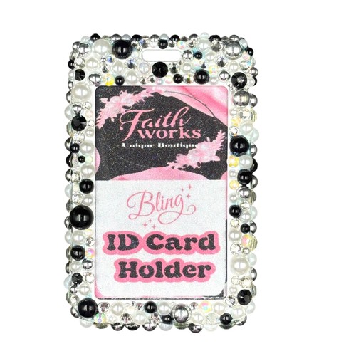 Bling Pearl Name Badge Card Holder Replacement (Reel Clip Not Included) Purple - 第 19/48 張圖片