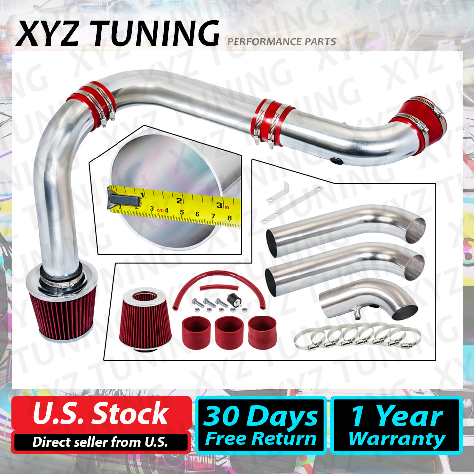 3" RED Cold Air Intake Racing System + Filter For 02-10 Ram 1500 3.7L V6/4.7L V8
