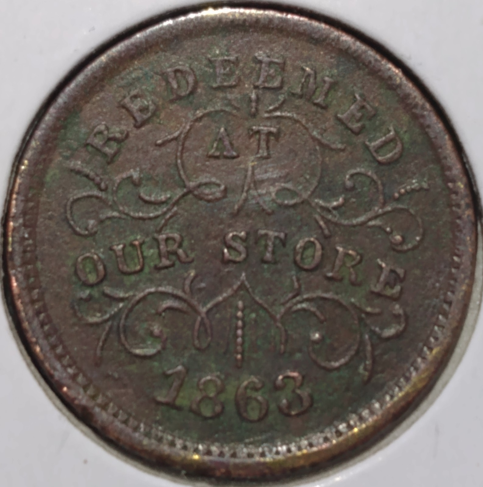 1863 Robinson & Ballou Grocers Troy New York HT Token FREE2Ship w/TRACKING(2687)