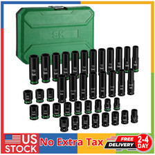 Sk 38 Drive Impact Socket Set 40-piece Deep Shallow Sockets 38 Drive