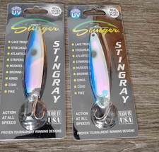 2 - MICHIGAN STINGER STINGRAY SPOONS (UV Blue Tux) NIP