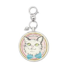 Brighton Fashionista Paris Blooms Sparkle Kitty Handbag Fob  65 NWT
