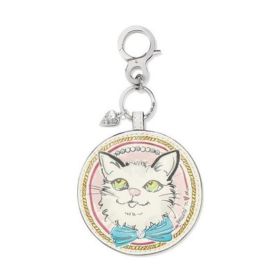Brighton Fashionista Paris Blooms Sparkle Kitty Handbag Fob  $65 NWT