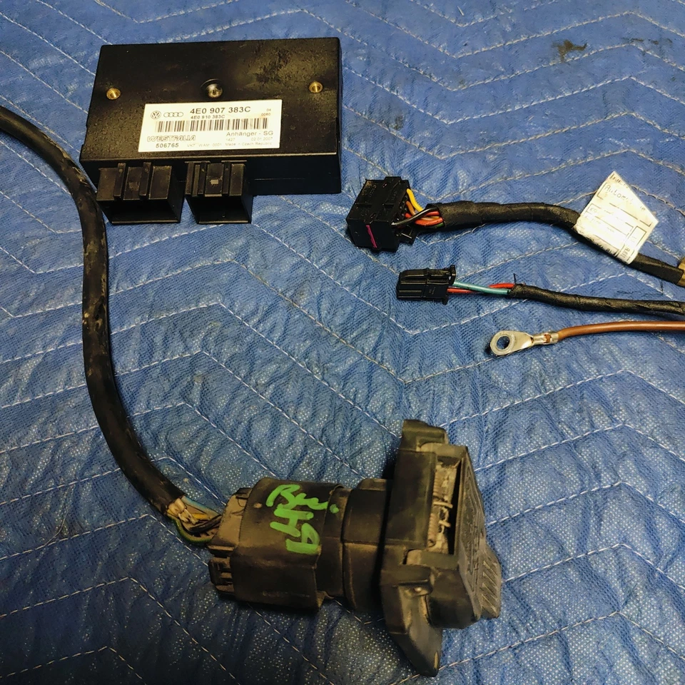 2007-2015 Audi Q7 Trailer Tow Towing Hitch Wiring Harness Module 4E0907383C OEM - Bild 1 von 4