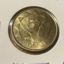 NAMIBIA 1993 AU 5 DOLLAR COIN