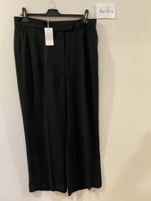 MANGO Wide Leg Black Trousers Size XXL - UK 16 (fmn59-4)