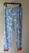 Disney Olaf From Frozen Pajama Pants Kids Size L 12-14 Pre-owned